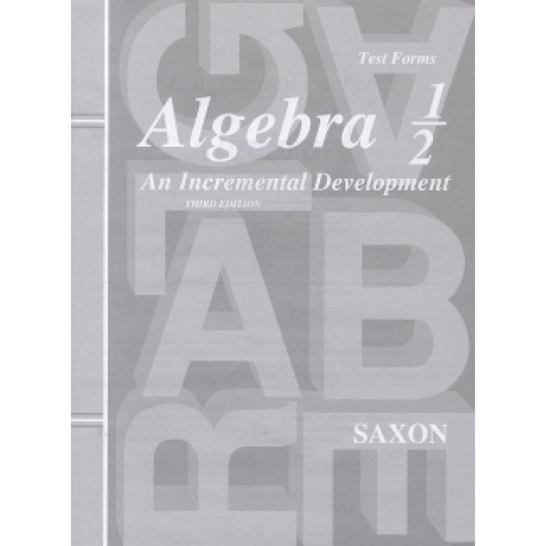 Saxon hotsell algebra 1/2